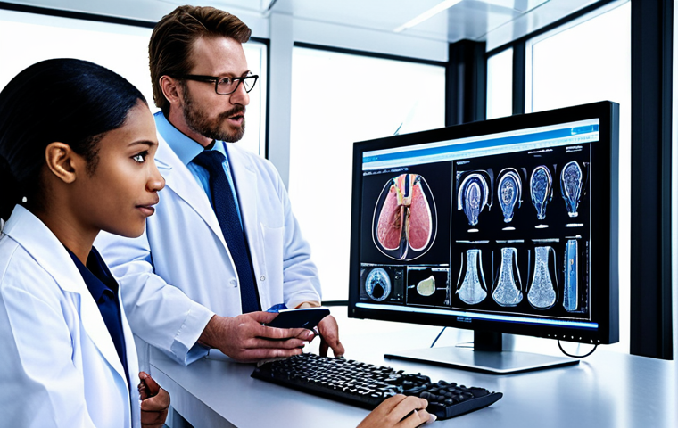 **

A diverse team of scientists and business professionals collaborating in a modern laboratory setting. Focus on advanced bioprinting equipment, digital displays showing market analysis data, and ethical considerations (e.g., a board discussing ethical implications). The overall scene should convey innovation, collaboration, and a focus on market needs within the bioprinting industry.

**