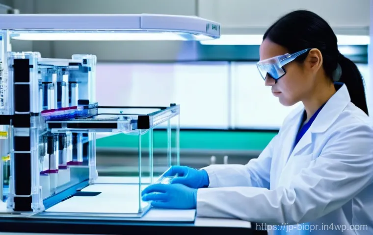 바이오프린팅의 글로벌 동향 및 전망 - Image Prompt 1: The Bio-Printing Lab - Precision Organ Scaffold**