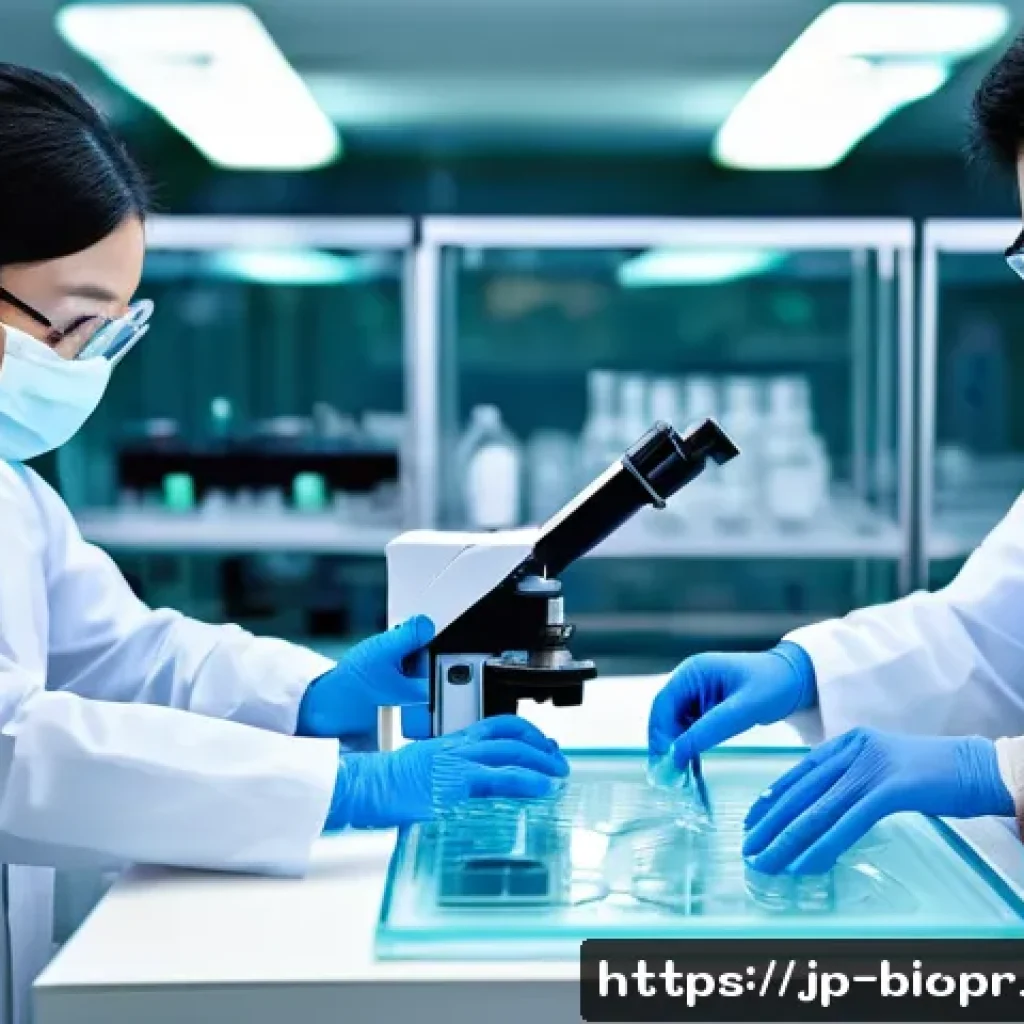 바이오프린팅과 생명과학의 융합 연구 - A highly detailed laboratory scene showcasing a cutting-edge bio-printer in action, precisely layeri...