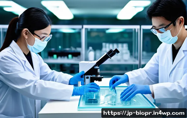 바이오프린팅과 생명과학의 융합 연구 - A highly detailed laboratory scene showcasing a cutting-edge bio-printer in action, precisely layeri...