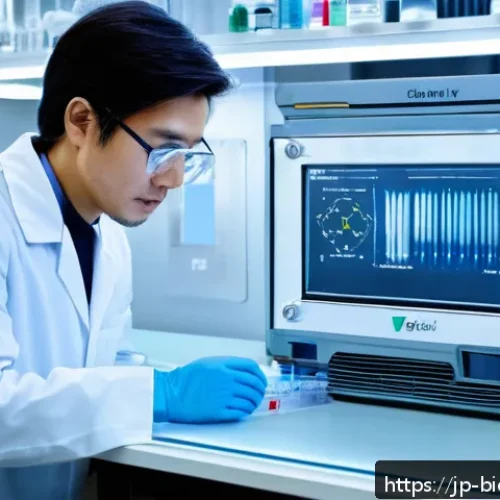 바이오프린팅 기술의 도전 과제 및 해결 방안 - A highly detailed scientific illustration of a bioprinting laboratory scene, showcasing a researcher...